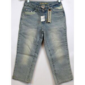 VTG Limited Too Straight Leg Denim Capris sz 14 Slim NWT Light Blue Jeans Girls